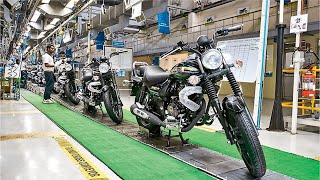 Bajaj Motorcycles production  two wheeler manufacturing in India [upl. by Dougald764]