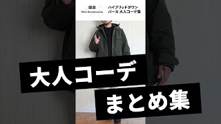 【30代・40代コーデ】ユニクロ×ホワイトマウンテニアリングのハイブリッドダウンパーカ Shorts [upl. by Clywd]