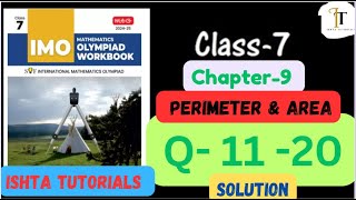 Class 7  PERIMETER amp AREA  Chapter 9IMO Mathematics Olympiad Workbook  Solutions Q11Q 20  MTG [upl. by Oivaf]