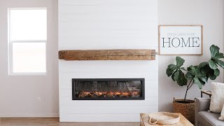 DIY Shiplap Electric Fireplace Build with Mantel  HGG Home Series [upl. by Maram]