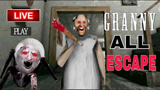 GRANNY LIVE GAMEPLAY  BHOOT WALA GAME  GRANNY DOOR ESCAPE granny granny3 granny2 [upl. by Neeluqcaj]