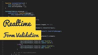 Realtime Form Validation [upl. by Maillliw]