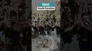 1860 South Carolina USA Bürgerkrieg shorts geschichte southcarolina history usa civilwar [upl. by Ainomar]