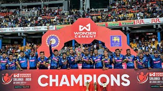 Sri Lanka won the ODI series by 20 against India jefferyvandersay DunithWellalage yorkeryard [upl. by Matronna]