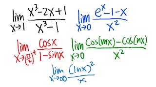 LHospitals Rule 5 basic examples [upl. by Eli]