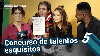 Concurso de talentos esquisitos com Isabel Silva e Matias Damásio  5 Para a MeiaNoite  RTP [upl. by Notnef]