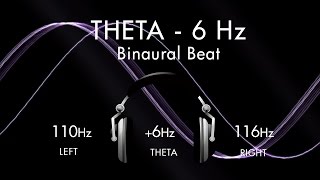 The Theta Auto suggestion Wave  1hr Pure Binaural Beat Session at 6Hz Intervals [upl. by Atterol618]