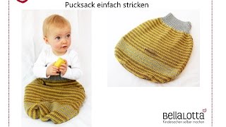 Pucksack einfach stricken  für Anfänger [upl. by Latimer]