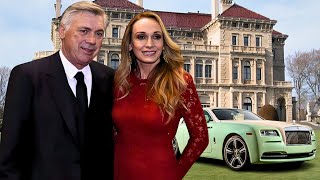 Carlo Ancelotti 3 WIVES Lifestyle amp Net Worth 2024 [upl. by Anauqahs]