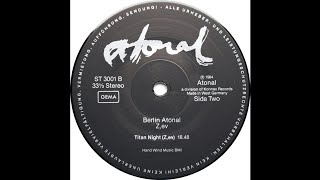 Zev ‎– Titan Night Live at Berlin Atonal 1983 Atonal Records [upl. by Nanreh653]