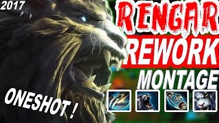 RENGAR REWORK MONTAGE  ONE SHOT  BEST RENGAR PLAYS LeagueOfLegends [upl. by Amedeo]