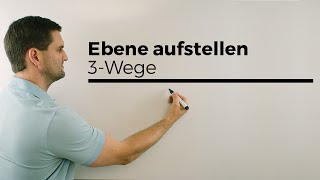 Ebene aufstellen mittels 3 Punkte PunktGerade GeradeGerade  Mathe by Daniel Jung [upl. by Doownil]