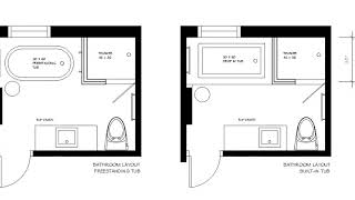 Small Bathroom Layout with Tub and Shower Ideas [upl. by Hillinck]