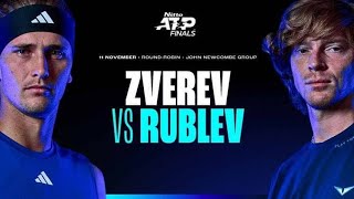 Zverev vs Rublev NITTO ATP Finals Torino 11112024 [upl. by Remsen]