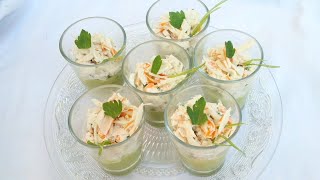 Apéro dinatoire verrine à lavocat au surimi  Apéritif Noël [upl. by Jard828]