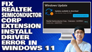 How To Fix Realtek Semiconductor Corp Extension Install Driver Error in Windows 11 [upl. by Lieberman]