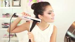 How to Straighten Your Hair with a Hair Straightener  Flat Iron [upl. by Eissak914]