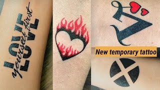 New Heart❤ shape tattoo design ideas  new Love temporary tattoo design ideas at home with pen 🥰💕👌 [upl. by Zerdna635]