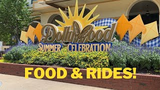 Great Food And Rides At Dollywood Theme Park in Pigeon Forge TN [upl. by Ruosnam]