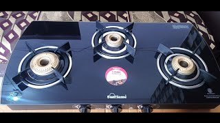 Sunflame Glass Top 3 Burner Gas stoveBest 3 burner cooktop toughened glass unboxingReview [upl. by Woodsum562]