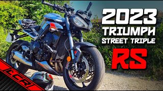 2023 Triumph Street Triple RS  First Ride Review [upl. by Nairret]