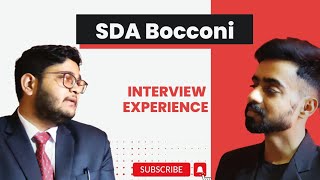 SDA Bocconi Personal Interview Experience [upl. by Okiek]