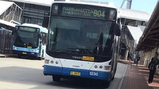 Transit Systems 1230 Volvo B12BLE Volgren CR228L 804 To Parramatta [upl. by Koressa]