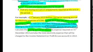 AAT Level 3 Final Accounting – Accruals and Prepayments [upl. by Aicsila692]