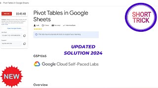 Pivot Tables in Google Sheets  2024  GSP1065 qwiklabs qwiklabsarcade2024 [upl. by Bolan]