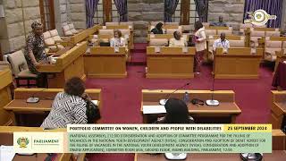 Portfolio Committee on Women Children and People with Disabilities 25 September 2024 [upl. by Assirod]