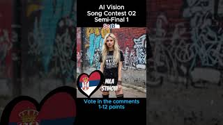 Nila  Stihovi  Serbia 🇷🇸  AI Vision Song Contest 02 SemiFinal 1 [upl. by Rehtaef797]