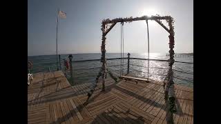 Palmeras Beach Hotel Alanya Turkey walking over the beach [upl. by Oiraved]