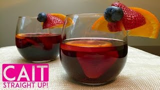 Red Sangria Recipe  How To Make Sangria  Cait Straight Up [upl. by Odlabso]