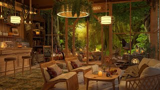 Warm March Jazz Music amp 4K Cozy Coffee Shop Ambience ☕ Background Music for Relaxing and Working [upl. by Nireves]