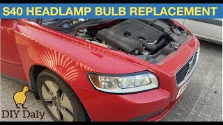 Volvo S40 headlamp bulb replacement [upl. by Ientirb]