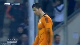 Cristiano Ronaldo se falló un gol con arco vacío ante Espanyol  Real Madrid 12 01 2014 [upl. by Cece]