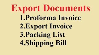 export documentation and procedure [upl. by Akenit]