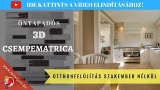 3D Csempematrica  Vízálló Penészmentes Antibakteriális Öntapadó [upl. by Neleb]