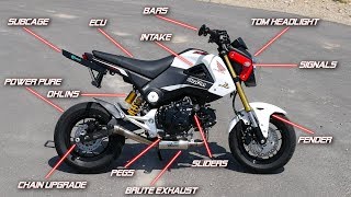 This is EVERYTHING Ive done to my Honda Grom  3 Years of Mods [upl. by Nylcoj]