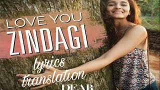 Love you zindagi translation in english [upl. by Amie]