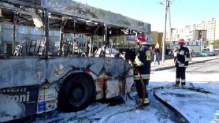 Pożar autobusu linii 5 [upl. by Enilamme]