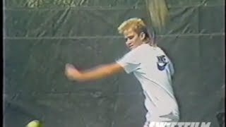 young ANDRE AGASSI working on forehand [upl. by Phipps293]