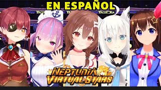 Todas las pantallas de carga de HOLOLIVE en Neptunia Virtual Stars  Sub Español [upl. by Llenyar]