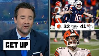 GET UP  quotBo Nix just locked up ROTYquot  Jeff Saturday reacts to Broncos Week 13 win vs Browns [upl. by Nahtannoj]