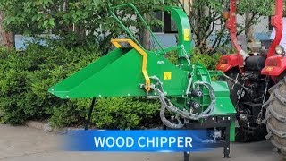 Details of pto Wood Chipper hydraulic feed [upl. by Nnylodnewg]