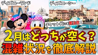 2月ディズニーの混雑予想！穴場期間やチケットの値段をシェアします♩ [upl. by Flower]