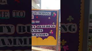 Notice board decoration in school  welcome board decoration  easy method decoration notice board [upl. by Gazzo]