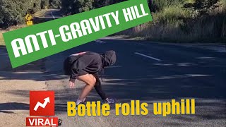 Antigravity  Magnetic hill  Bottle and car rolls uphill Antigravity hill  Woodend [upl. by Aerbua777]