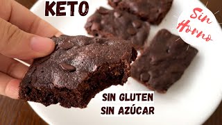 BROWNIE FIT KETO  SIN HORNO 😍 Fácil y Rápido  SIN AZÚCAR [upl. by Macey888]