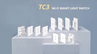 BroadLink Smart Light Switch TC3 Install and Setup [upl. by Kcid]